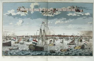 Dutchman Prints: Harbour of Amsterdam in 17th c