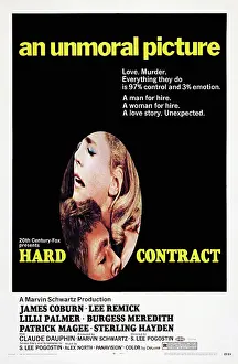 2014 Prints: HARD CONTRACT, US poster art, from left: James Coburn