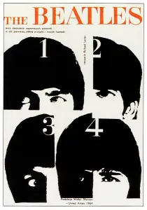Beatles Prints: A HARD DAY'S NIGHT, The Beatles-clockwise from top left: John Lennon