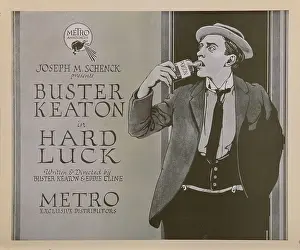 Necktie Prints: HARD LUCK, Buster Keaton, title card, 1921