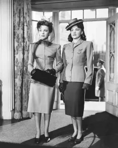 Handbag Prints: THE HARD WAY, from left: Ida Lupino, Joan Leslie, 1943