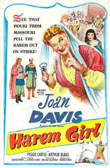 Winking Prints: HAREM GIRL, US poster, Joan Davis (center), Peggie Castle (right), 1952