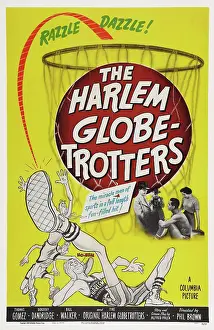Basketball Prints: THE HARLEM GLOBETROTTERS, center right: Dorothy Dandridge
