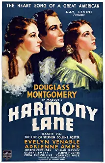 2014 Prints: HARMONY LANE, US poster art, center: Douglass Montgomery, 1935