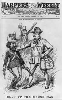 Revolvers Prints: Harpers Weekly cover showing Colombia