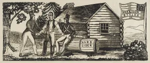 September Prints: Harrison & Tyler campaign emblem cartoon. 1840