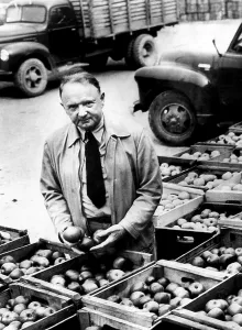 Byrd Prints: Harry F. Byrd at his apple canning factory in Berryville