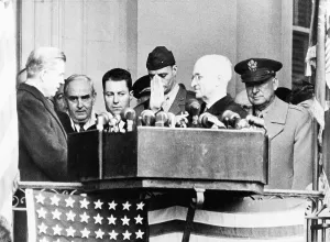 Vice Presidents Prints: Harry S. Truman taking the oath of office as Vice President at the U