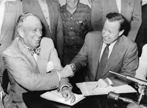 Reuther Prints: Harry W. Anderson (left), General Motors VP in charge of industrial relations and Walter Reuther