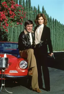 Leather Jacket Prints: HART TO HART, from left: Robert Wagner, Stefanie Powers, 1979-84