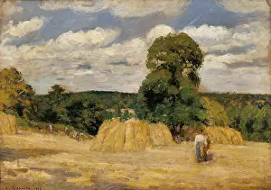 Work Prints: Harvest at Montfoucault, by Camille Pissarro