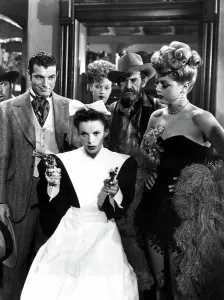 Tights Prints: THE HARVEY GIRLS, Stephen McNally, Judy Garland, Angela Lansbury, 1946, guns
