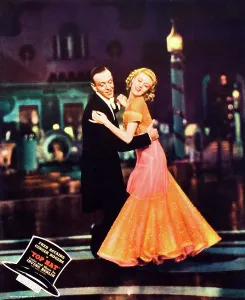 Hand On Waist Prints: TOP HAT, from left: Fred Astaire, Ginger Rogers on jumbo lobbycard, 1935