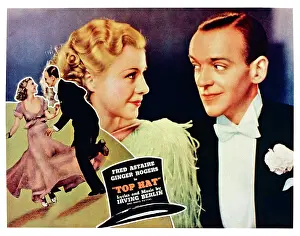 Astaire Prints: TOP HAT, (lobbycard), from left: Ginger Rogers, Fred Astaire, 1935