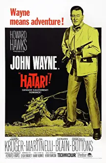 Images Dated 30th December 2014: HATARI!, bottom left: John Wayne on 1967 reissue poster, 1962