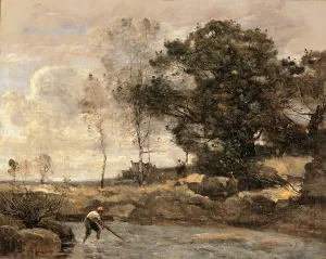 Fishing Prints: Hauling in the Nets, by Jean-Baptiste-Camille Corot