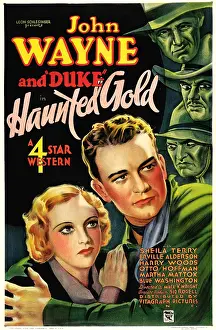 Sheila Prints: HAUNTED GOLD, from left: Sheila Terry, John Wayne, 1932