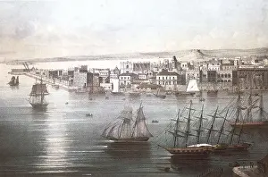 Cuba Prints: Havana (ca. 1810). View of the harbour from Casa Blanca