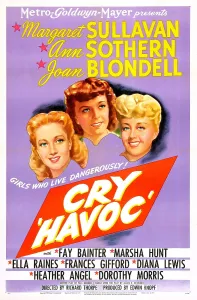 Blondell Prints: CRY HAVOC, US poster, from left: Ann Sothern, Margaret Sullavan, Joan Blondell, 1943