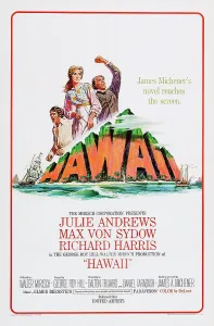Images Dated 24th March 2014: HAWAII, l-r: Richard Harris, Julie Andrews, Max Von Sydow on poster art, 1966