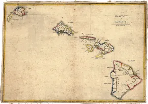 Hawaii Prints: Hawaii. Map of the Hawaiian islands, 1837