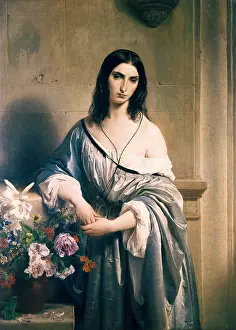 Hayez Prints: HAYEZ, Francesco (1791-1882). Melancholic Thoughts