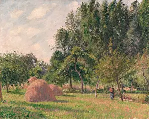 Fodder Prints: Haystacks, Morning, Eragny, by Camille Pissarro