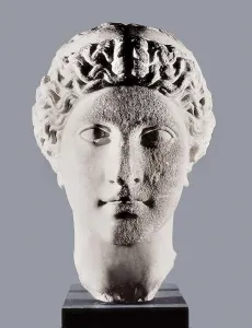 Head of Hera. 5th-4th c. BC. Classical Greek art. Sculpture on marble. GREECE. Athens. National Museum of Archaeology. AISA/Everett Collection**US SALES ONLY**