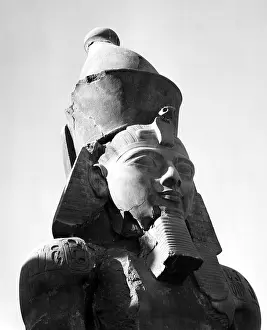 Egypt Prints: The head of the huge statue of Ramses II