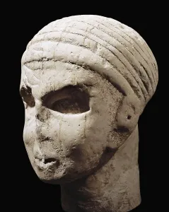 Age Of Metals Art Prints: Head from Khirbet el Hajjar (10th c)