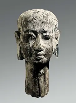 Saqqara Prints: Head of woman. 1550 -1196 BC. From the 18th or 19th Dynasty