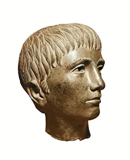 Complexion Prints: Head of young boy. 3rd BC. Etruscan art