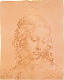 One Young Woman Only Prints: Head of a Young Woman, by apprentice of Leonardo da Vinci