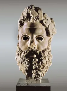 Head of Zeus. 2nd c. BC. Hellenistic art. Sculpture on marble. GREECE. Athens. National Museum of Archaeology. AISA/Everett Collection**US SALES ONLY**