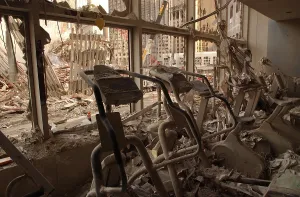 Workers Prints: A health club in World Financial Center 2 after the 9-11 attacks