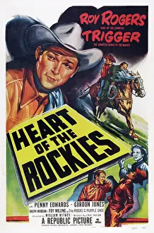 Images Dated 3rd June 2014: HEART OF THE ROCKIES, US poster art, Roy Rogers, Trigger, 1951