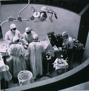 Patients Prints: Heart surgery performed in the 1950s