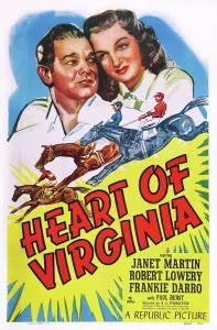 Sport Prints: HEART OF VIRGINIA, US poster art, from left: Robert Lowery, Janet Martin, 1948