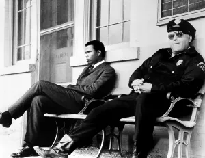 Bench Prints: IN THE HEAT OF THE NIGHT, Sidney Poitier, Rod Steiger, 1967