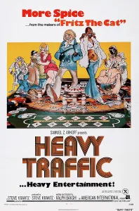 Animated Prints: HEAVY TRAFFIC, US poster, center from left: Joseph Kaufmann, Beverly Hope Atkinson, 1973