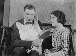 Heavyweights Prints: Former heavyweight champion boxer Jack Dempsey has make up applied