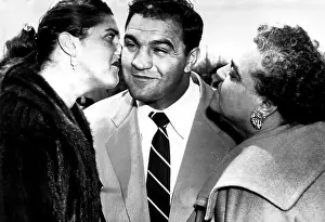 Massachusetts Prints: Heavyweight champion Rocky Marciano (center)