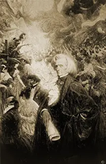 Expression Prints: Hector Berlioz (1803-1869), in an imaginative painting of a scene from his 1830 SYMPHONIE FANTASTIQUE