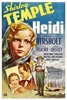 Pauline Prints: HEIDI, top: Shirley Temple, bottom from left: Pauline Moore