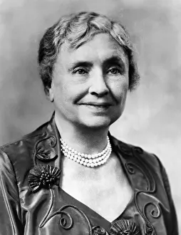 Blind Prints: Helen Keller, c. 1950's.. Courtesy: CSU Archives / Everett Collection
