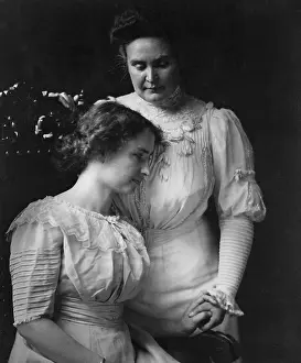 Teacher Prints: Helen Keller holding hand of her teacher