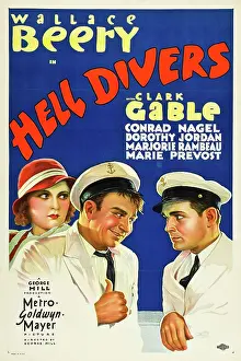 Images Dated 13th October 2009: HELL DIVERS, from left: Dorothy Jordan, Wallace Beery, Clark Gable, 1932