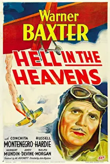 Airplane Crash Prints: HELL IN THE HEAVENS, Warner Baxter