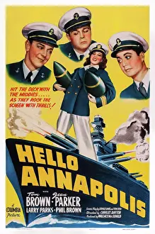 Images Dated 17th February 2015: HELLO, ANNAPOLIS, US poster art, center: Jean Parker, 1942