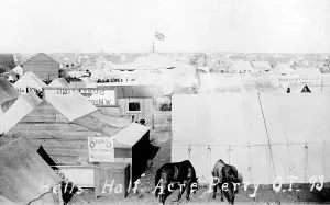 Oklahoma Prints: Hell's Half Acre, Perry, Oklahoma, photograph, 1893